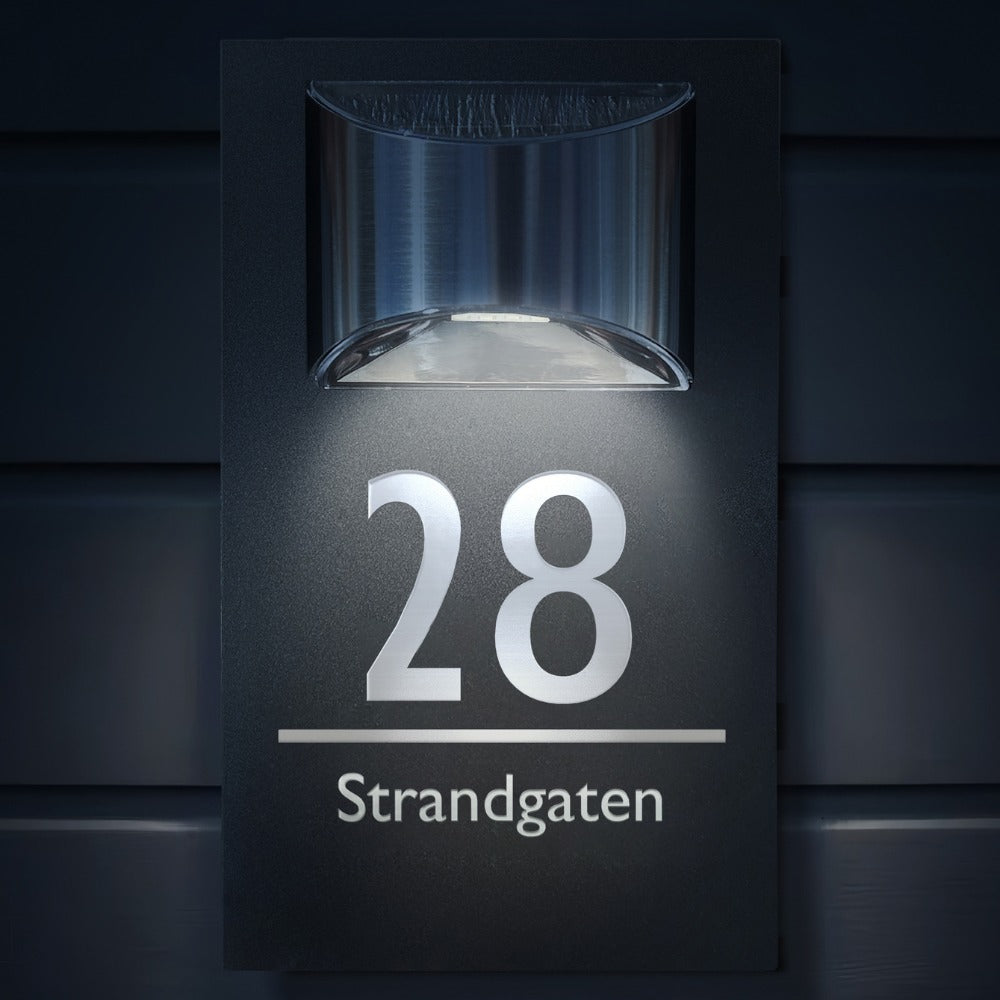 Henkilökohtainen aurinkokennolla toimiva talokyltti