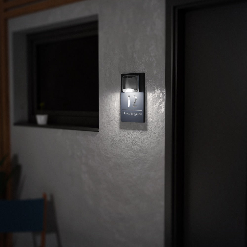 Person Solar Powered House Sign