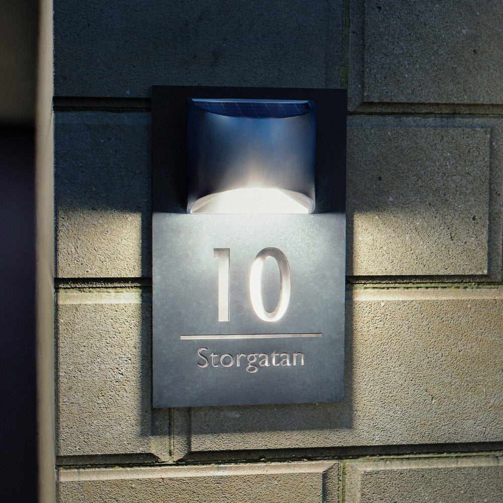 Person Solar Powered House Sign