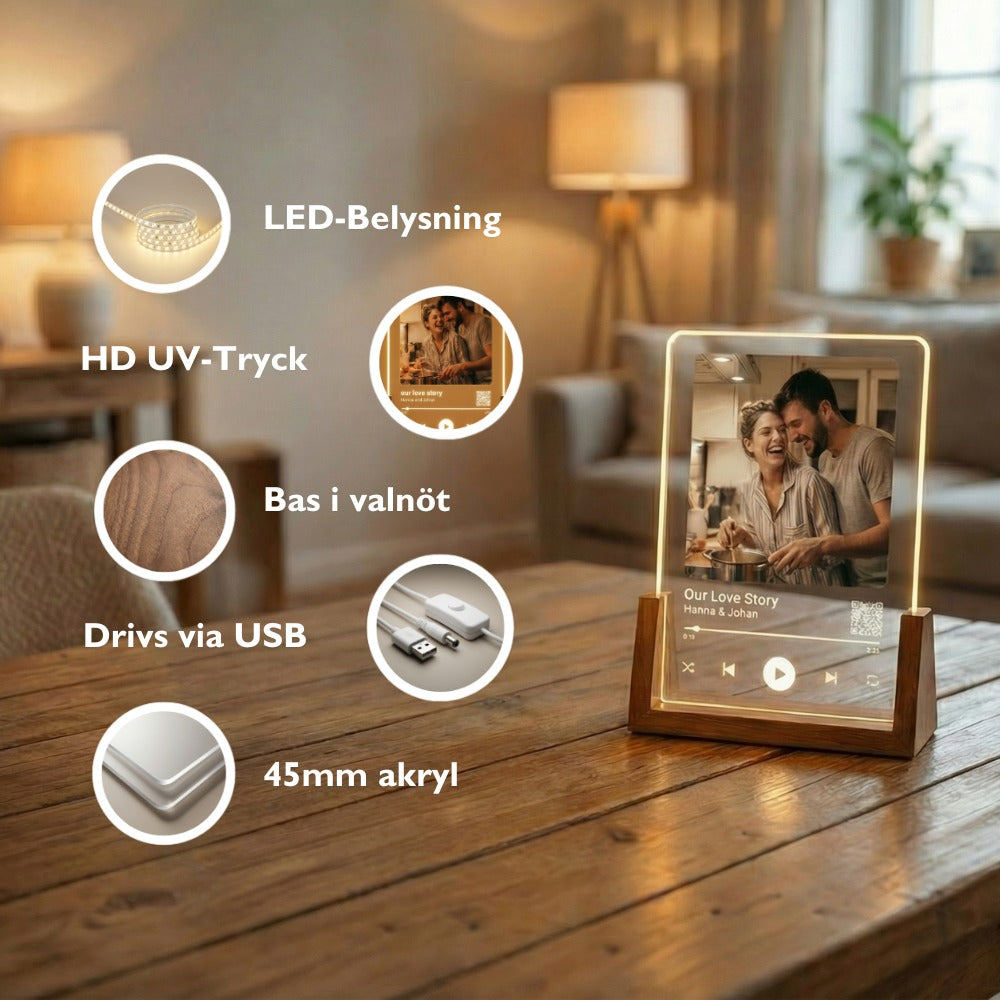 Musikkplakat med personlig sang