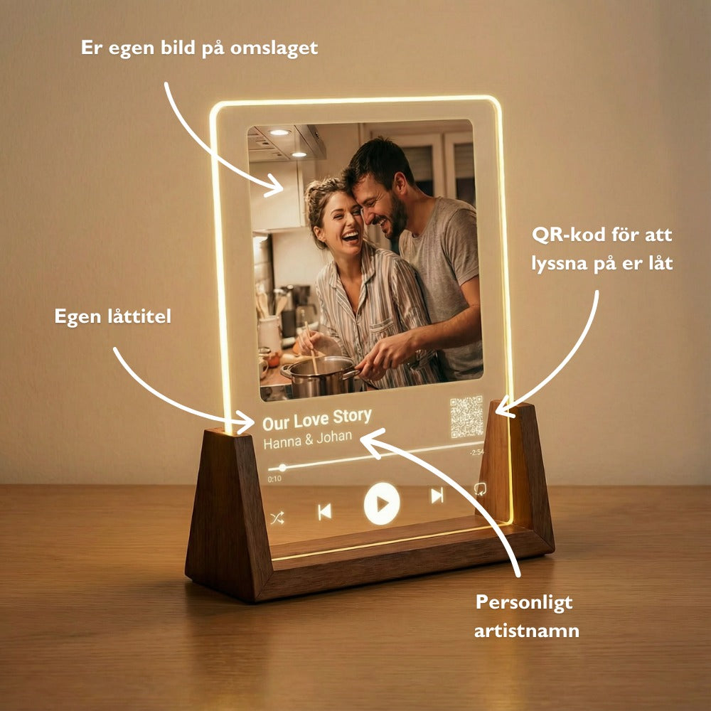 Musikkplakat med personlig sang