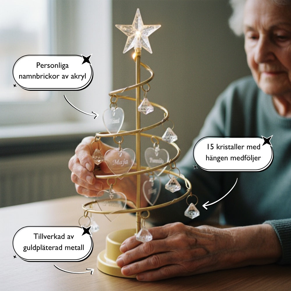 Familietre | Vakker Personalisert Julelampe