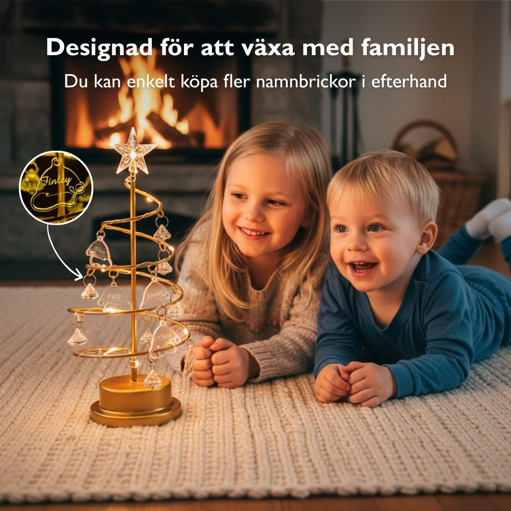 Familietre | Vakker Personalisert Julelampe
