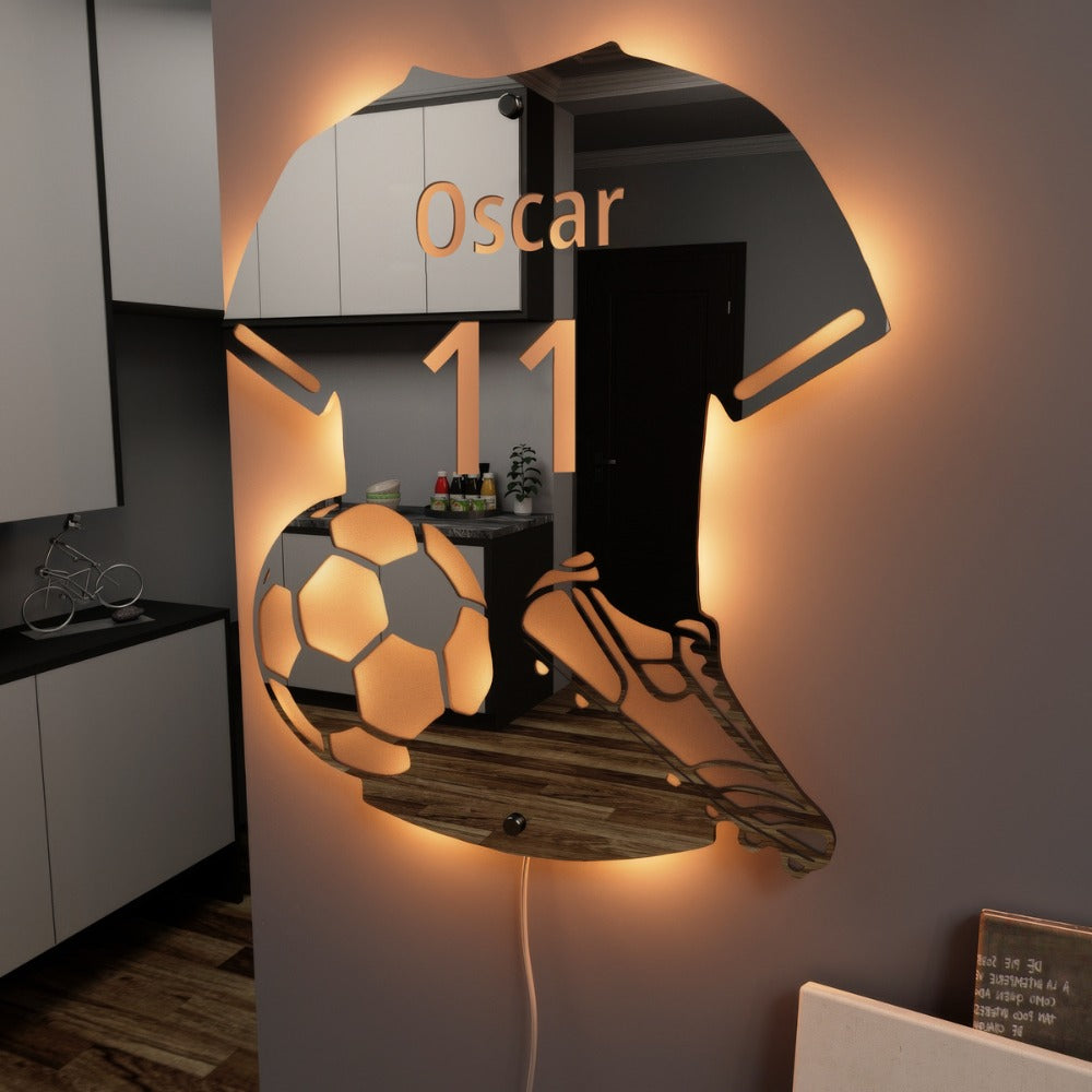 Football Player | Personal LED Mirror