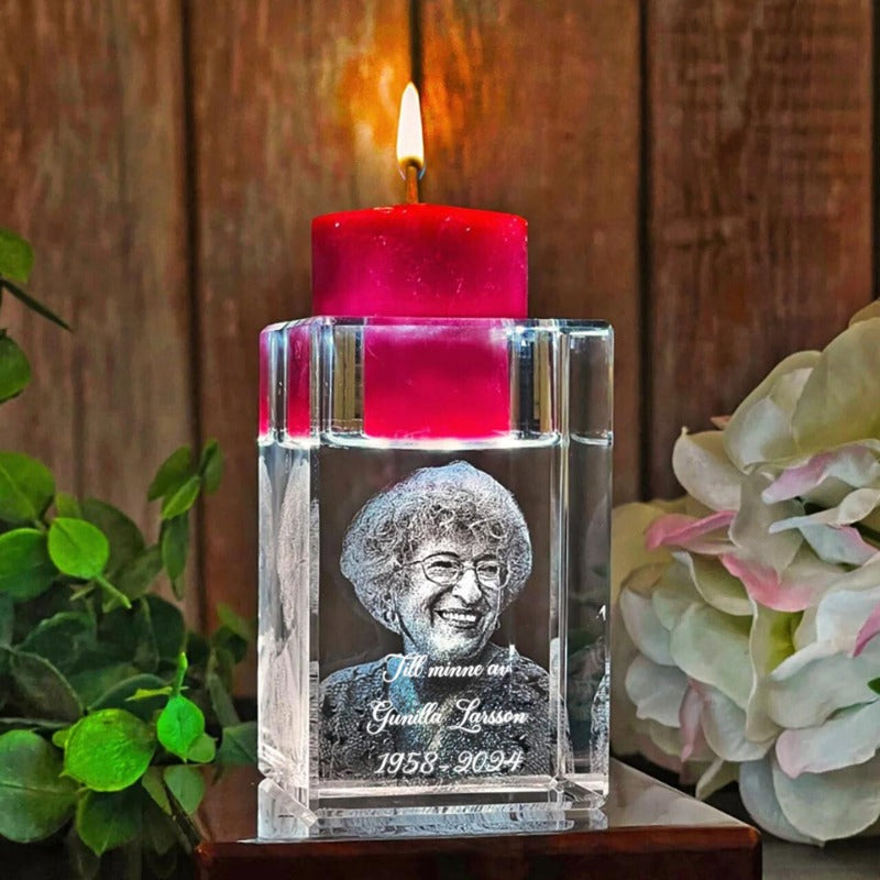 Photo crystal | Personal candle holder