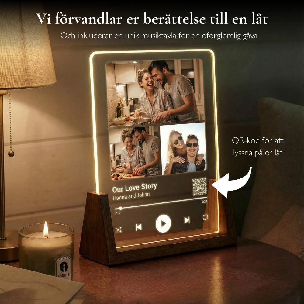 Musikkplakat med personlig sang